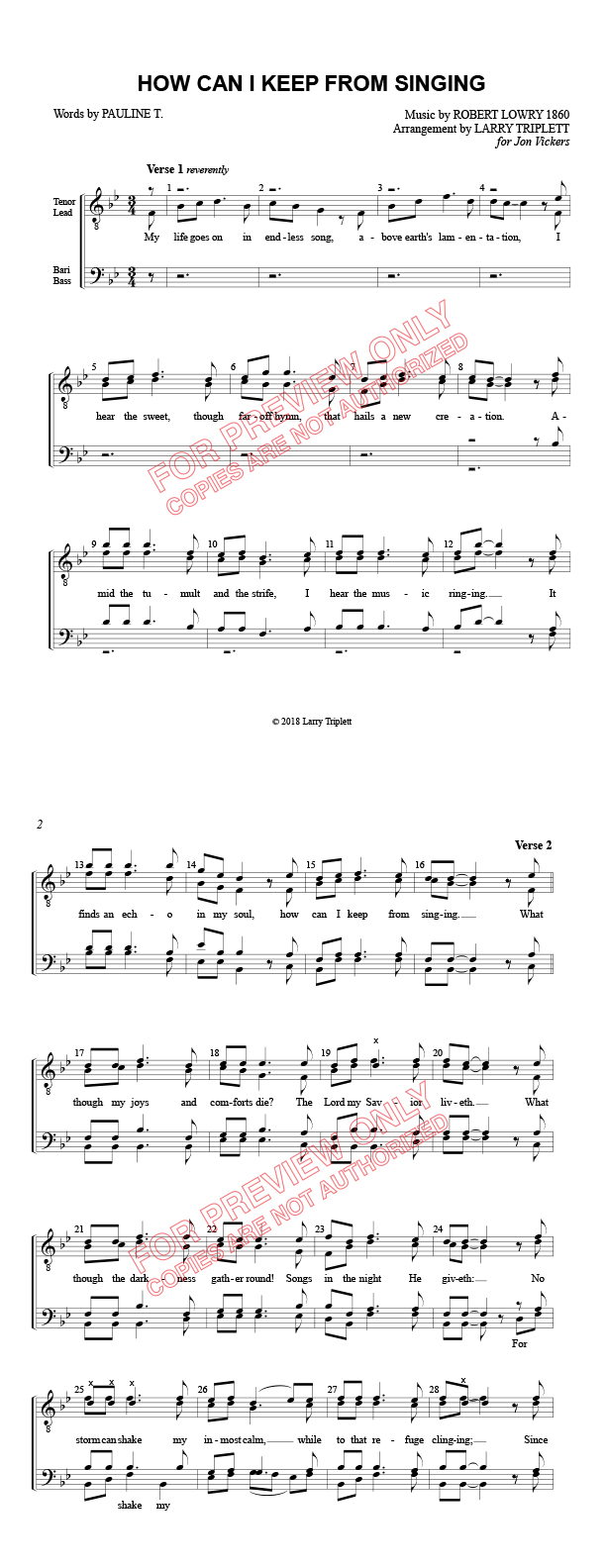 How Can I Keep From Singing