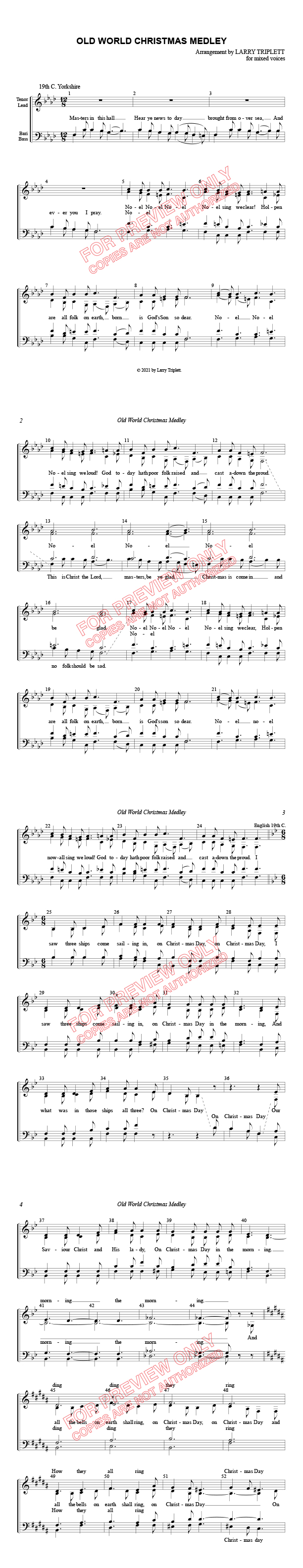 Old World Christmas Medley